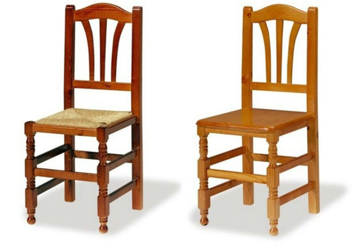 Comercial Pizarro sillas de madera
