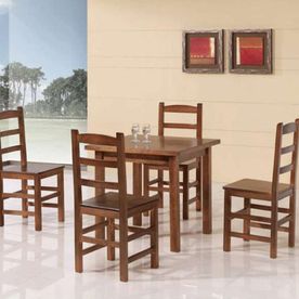 Comercial Pizarro mesa y sillas de madera